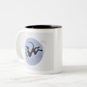 Leap and Love Lurcher Tweekleurige Koffiemok (Voorkant links)