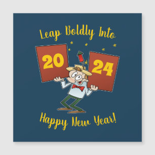 Leap Bolly Into 2024 Nieuwjaarsviering Cartoon