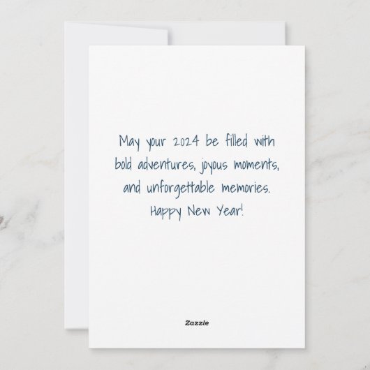 Leap Bolly Into 2024 Nieuwjaarsviering Cartoon Feestdagenkaart (Achterkant)