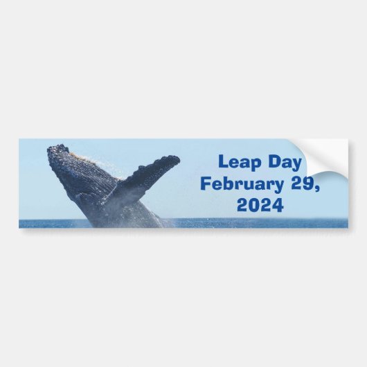 Leap Day 29 februari 2024 Bumpersticker (Voorkant)