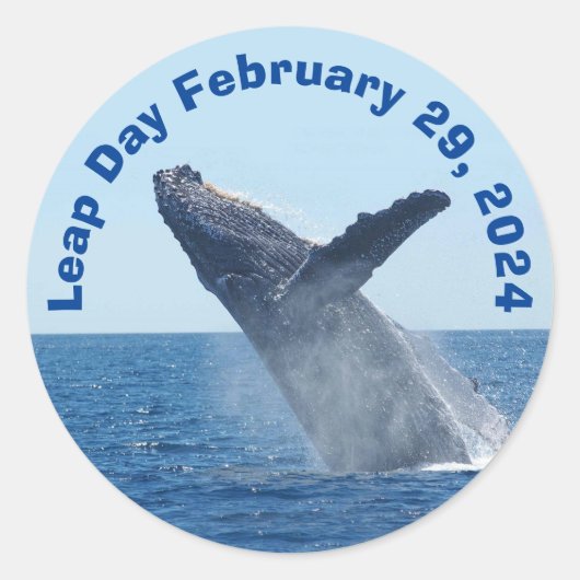 Leap Day 29 februari 2024 Ronde Sticker (Voorkant)