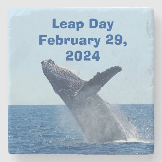 Leap Day 29 februari 2024 Stenen Onderzetter (Voorkant)