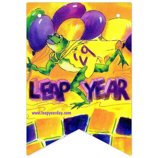 LEAP DAY Banner HAPPY (Eerste vlag)