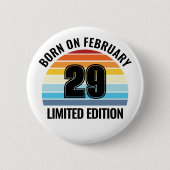 Leap Day Feb 29  Sunset Leap Jaar Verjaardag Ronde Button 5,7 Cm (Voorkant)