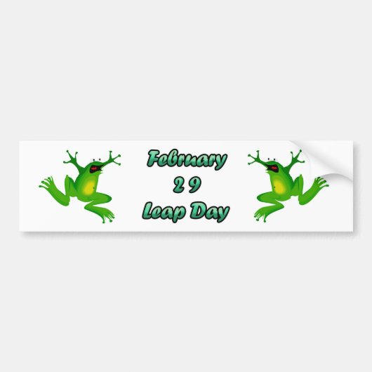 Leap Day Februari 29 Bumpersticker (Voorkant)