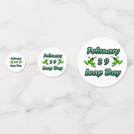 Leap Day Februari 29 Confetti (Voorkanten)
