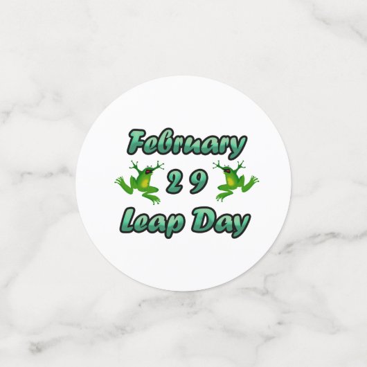 Leap Day Februari 29 Confetti (Kleine voorkant)