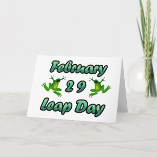 Leap Day Februari 29 Kaart