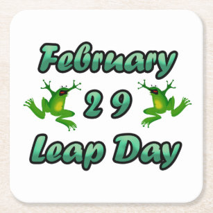 Leap Day Februari 29 Kartonnen Onderzetters