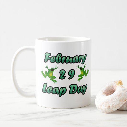 Leap Day Februari 29 Koffiemok (Met donut)