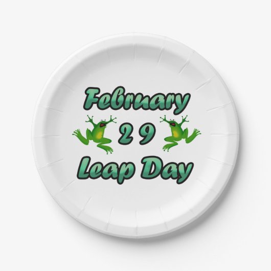 Leap Day Februari 29 Papieren Bordje (Voorkant)