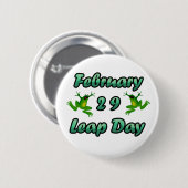 Leap Day Februari 29 Ronde Button 5,7 Cm (Voorkant /achterkant)