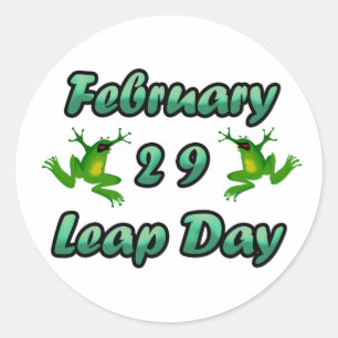 Leap Day Februari 29 Ronde Sticker