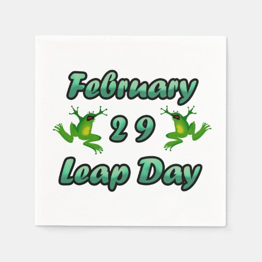 Leap Day Februari 29 Servet (Voorkant)