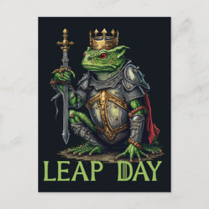 Leap Day Frog King Briefkaart