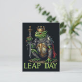 Leap Day Frog King Briefkaart (Staand voorkant)