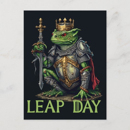 Leap Day Frog King Briefkaart (Voorkant)