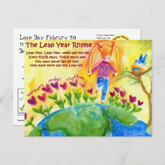 Leap Day Info Kaart (Voorkant / Achterkant)