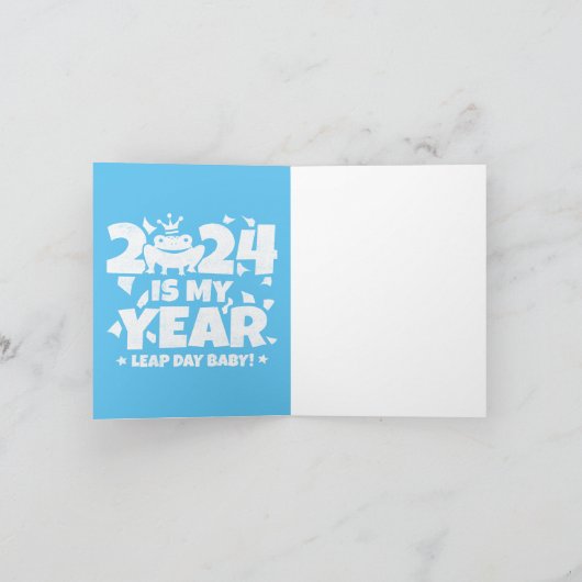 Leap Day Leaper 2024 is mijn jaar 29 feb verjaarda Kaart (Binnen)