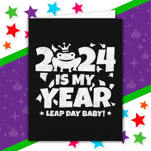 Leap Day Leaper 2024 is mijn jaar 29 feb verjaarda Kaart