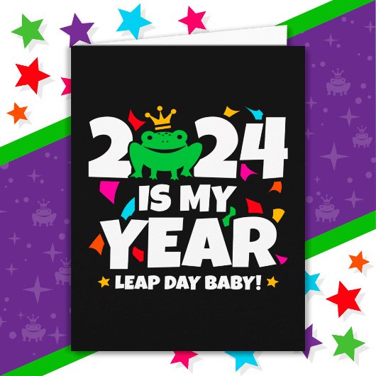 Leap Day Leaper 2024 is mijn jaar 29 feb verjaarda Kaart