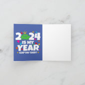 Leap Day Leaper 2024 is mijn jaar 29 feb verjaarda Kaart (Binnen)