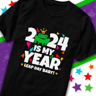Leap Day Leaper 2024 is mijn jaar 29 feb verjaarda T-shirt