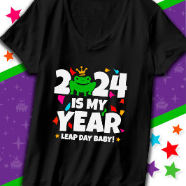 Leap Day Leaper 2024 is mijn jaar 29 feb verjaarda T-shirt