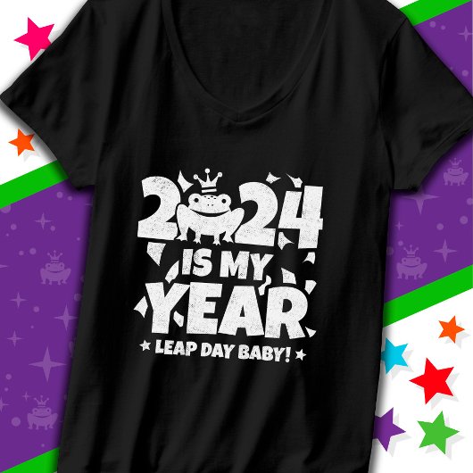 Leap Day Leaper 2024 is mijn jaar 29 feb verjaarda T-shirt