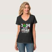 Leap Day Leaper 2024 is mijn jaar 29 feb verjaarda T-shirt (Voorkant volledig)