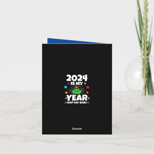 Leap Day Leapling 2024 is mijn jaar feb 29 verjaar Kaart (Achterkant)