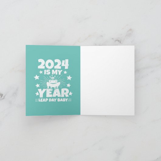 Leap Day Leapling 2024 is mijn jaar feb 29 verjaar Kaart (Binnen)