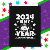 Leap Day Leapling 2024 is mijn jaar feb 29 verjaar Kaart
