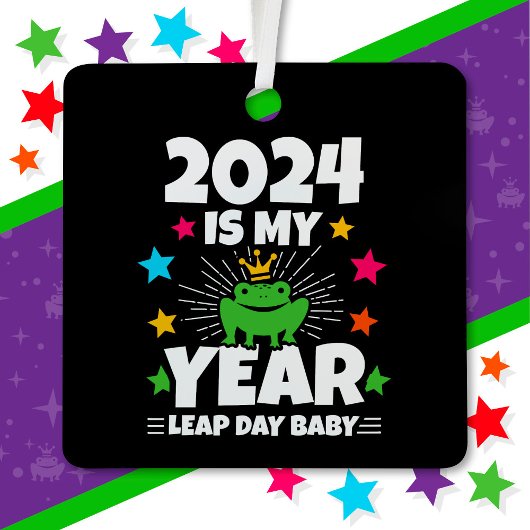Leap Day Leapling 2024 is mijn jaar feb 29 verjaar Metalen Ornament