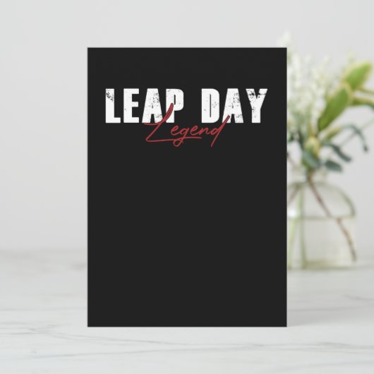 Leap Day Legend Leap Year 29 Kaart (Staand voorkant)