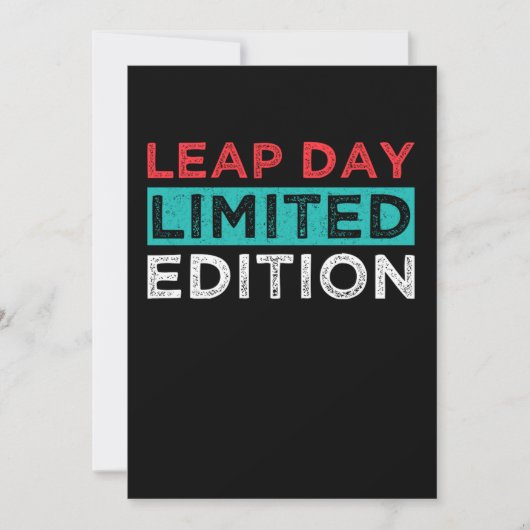 Leap Day Limited Edition February 29 Birthday Gift Kaart (Voorkant)