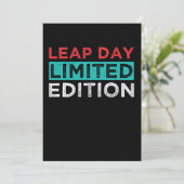 Leap Day Limited Edition February 29 Birthday Gift Kaart (Staand voorkant)