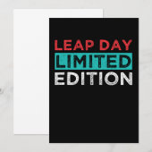 Leap Day Limited Edition February 29 Birthday Gift Kaart (Voorkant / Achterkant)