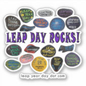 LEAP DAY ROCKS! STICKER (Voorkant)