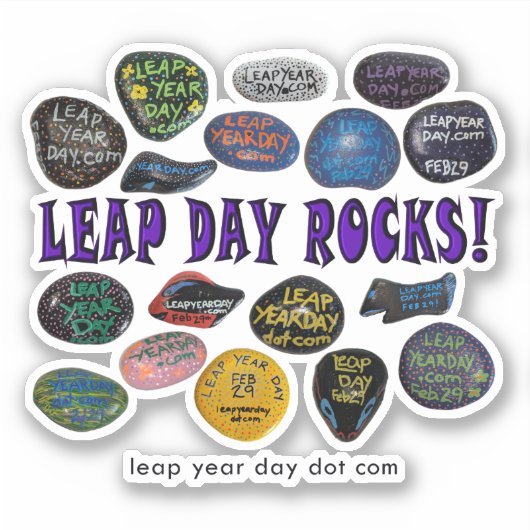 LEAP DAY ROCKS! STICKER (Voorkant)