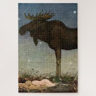 "Leap Finds the Sleeping Princess" van John Bauer Legpuzzel