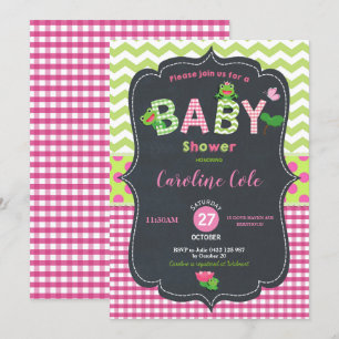 Leap Frog Baby shower Girl Kaart