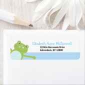 Leap Frog Froggy Custom Adresetiketten (blauw) Etiket (Insitu)