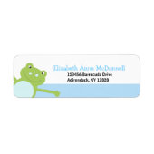 Leap Frog Froggy Custom Adresetiketten (blauw) Etiket (Voorkant)