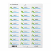 Leap Frog Froggy Custom Adresetiketten (blauw) Etiket (Full Sheet)