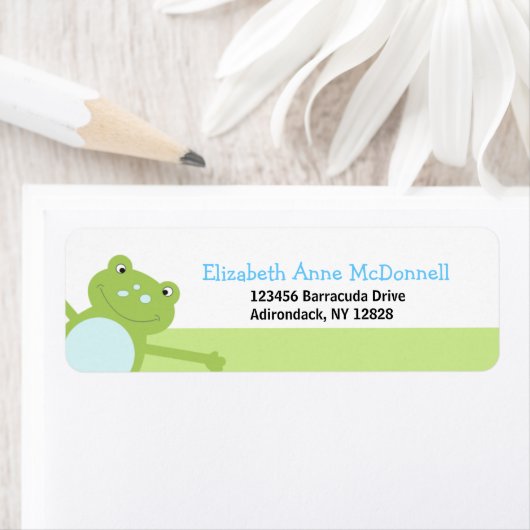 Leap Frog Froggy Custom Adresetiketten (groen) Etiket (Insitu)