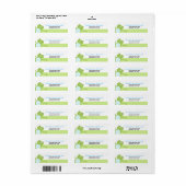 Leap Frog Froggy Custom Adresetiketten (groen) Etiket (Full Sheet)