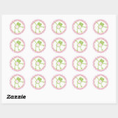 Leap Frog in Roze Favor Stickers (Vel)