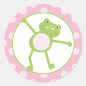 Leap Frog met roze Favor Stickers (Voorkant)