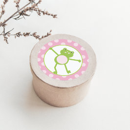 Leap Frog met roze Favor Stickers